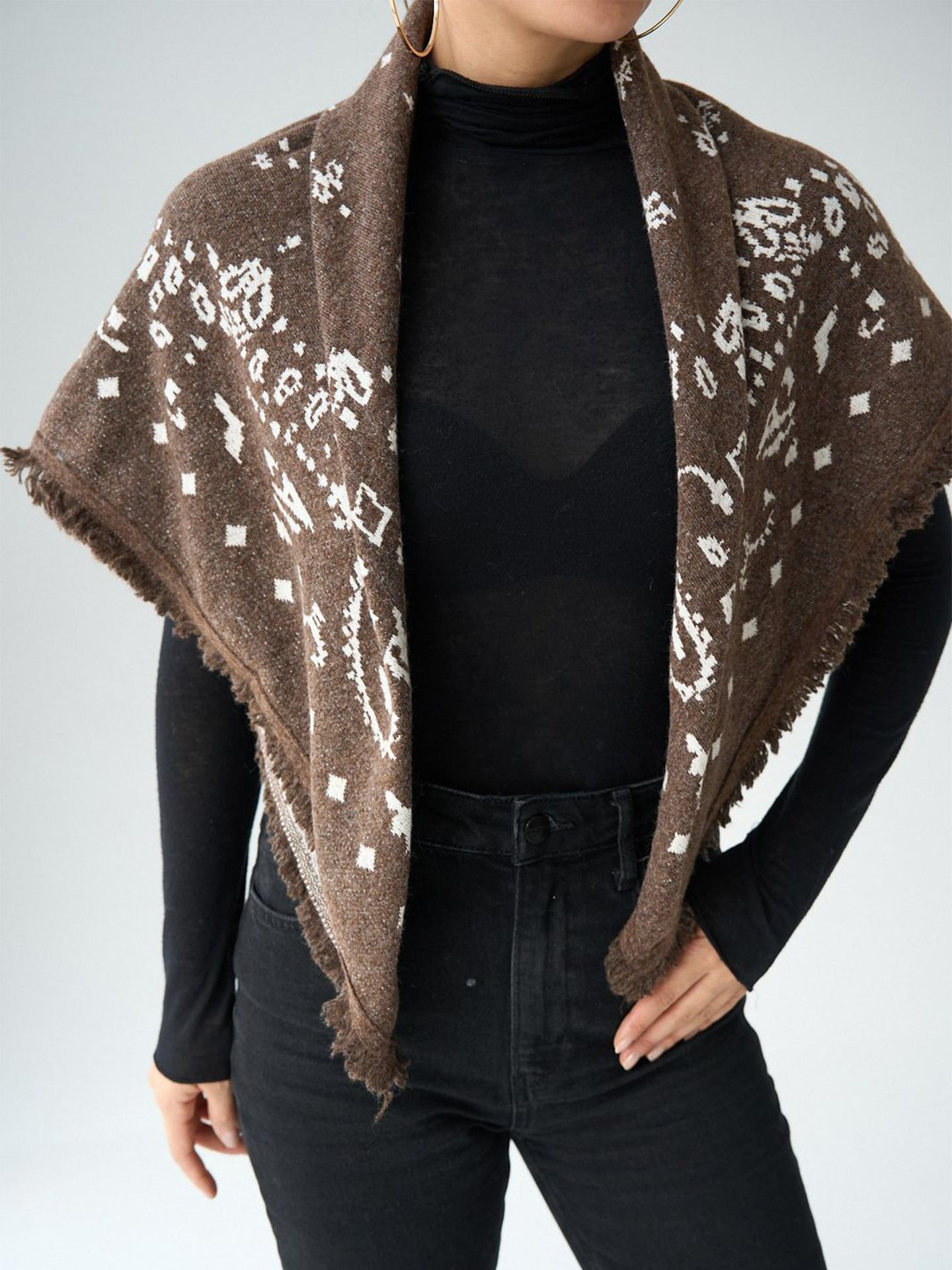 Foulard Carré Élégant Motif Tendance