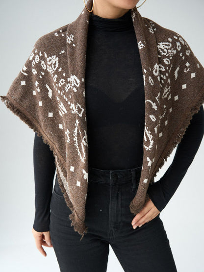 Foulard Carré Élégant Motif Tendance