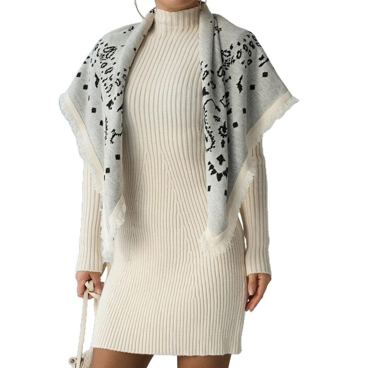 Foulard Carré Élégant Motif Tendance