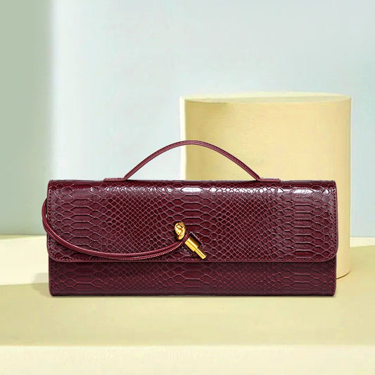 Sac Baguette Élégance Effet Croco